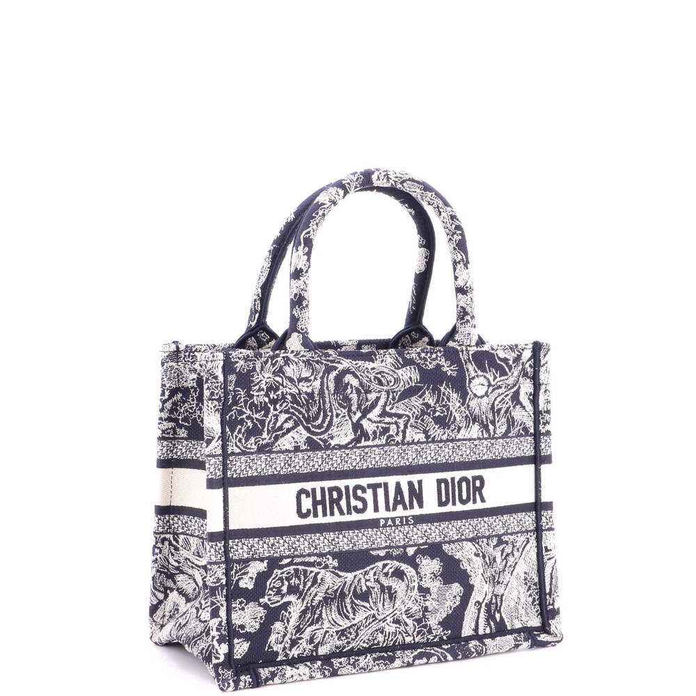 Christian Dior Small Book Tote Embroidered Canvas - Picture 2 of 5